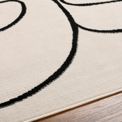 Tapis Scandinave Bohème Blanc/Noir Kano