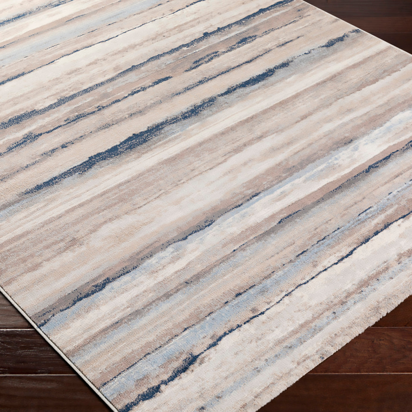 Tapis Scandinave Moderne Blanc/Gris/Bleu Dusel