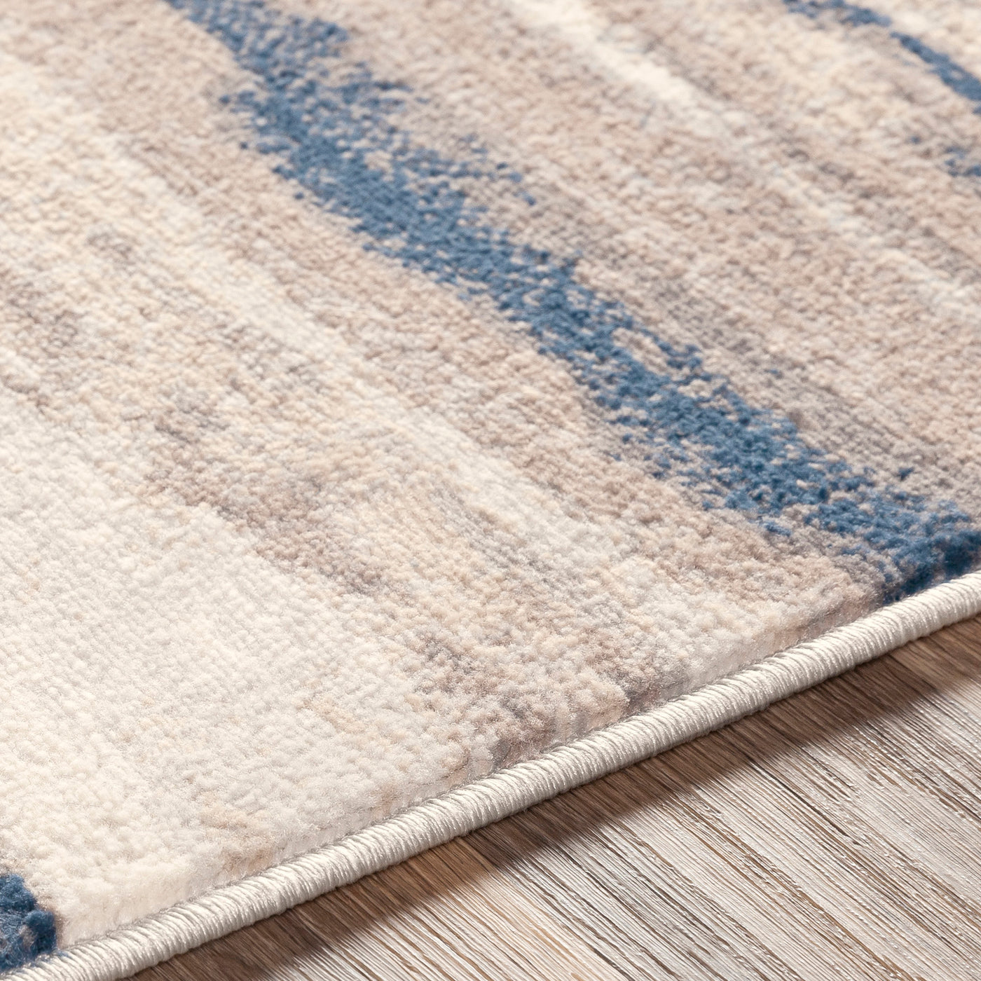 Tapis Scandinave Moderne Blanc/Gris/Bleu Dusel