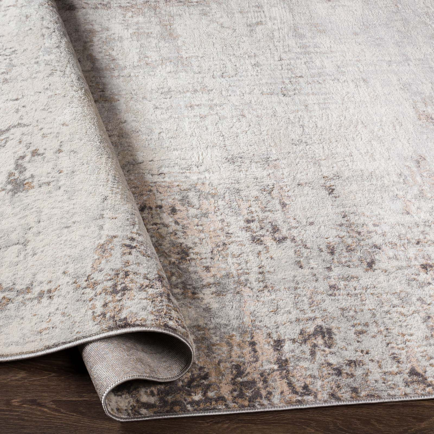 Tapis Abstrait Utrecht Moderne Gris/Marron