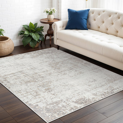 Tapis Abstrait Utrecht Moderne Gris/Marron