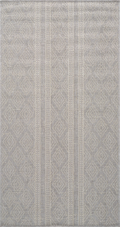 Tapis d'Extérieur/Intérieur Gris/Ivoire  Hebi
