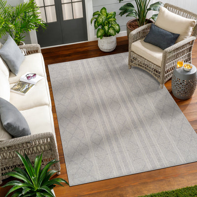 Tapis d'Extérieur/Intérieur Gris/Ivoire  Hebi