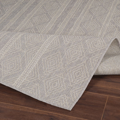 Tapis d'Extérieur/Intérieur Gris/Ivoire  Hebi