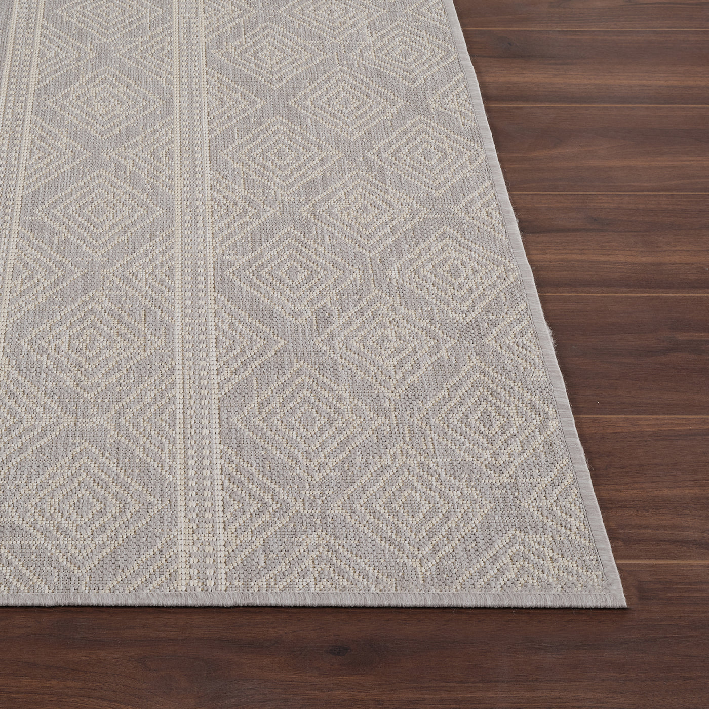 Tapis d'Extérieur/Intérieur Gris/Ivoire  Hebi