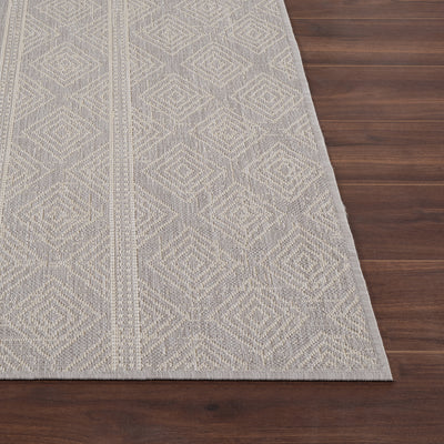 Tapis d'Extérieur/Intérieur Gris/Ivoire  Hebi