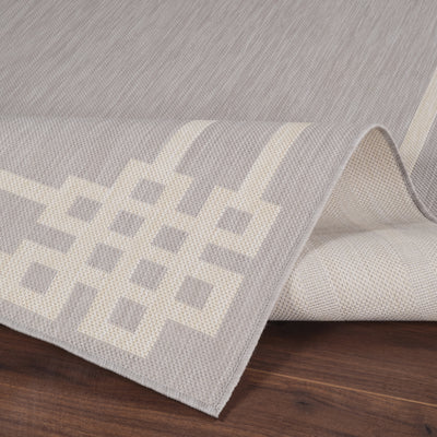 Tapis d'Extérieur/Intérieur Gris/Ivoire  Heerlen