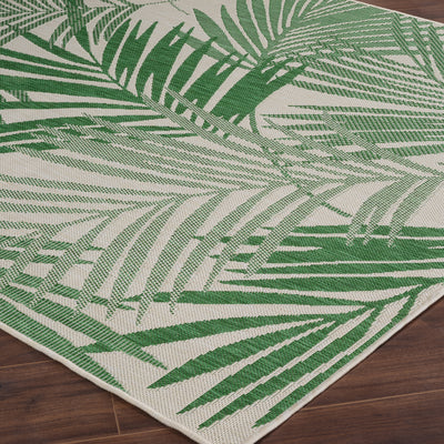 Tapis d'Extérieur/Intérieur Vert/Ivoire Hoya