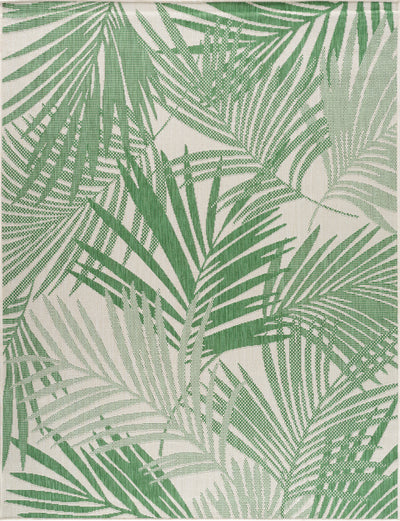 Tapis d'Extérieur/Intérieur Vert/Ivoire Hoya