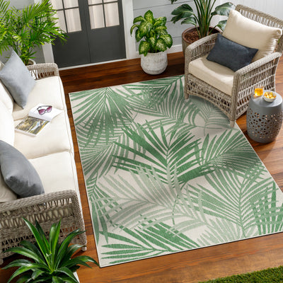 Tapis d'Extérieur/Intérieur Vert/Ivoire Hoya