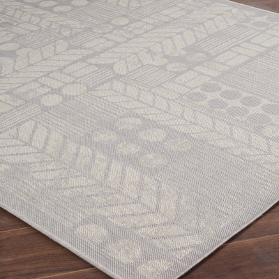 Tapis d'Extérieur/Intérieur Gris/Ivoire Jixi
