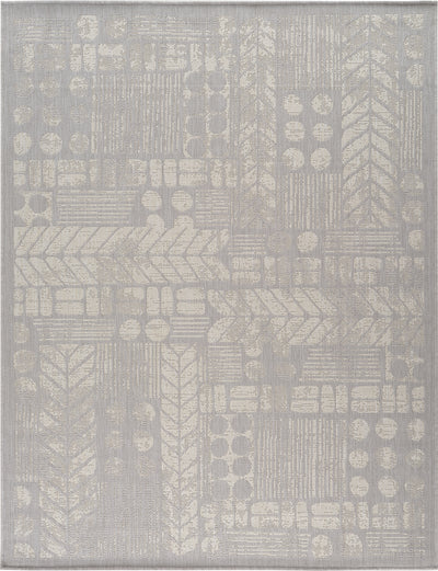 Tapis d'Extérieur/Intérieur Gris/Ivoire Jixi