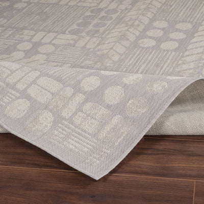 Tapis d'Extérieur/Intérieur Gris/Ivoire Jixi