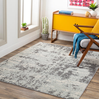 Tapis Abstrait Moderne Gris/Blanc Dunkirk