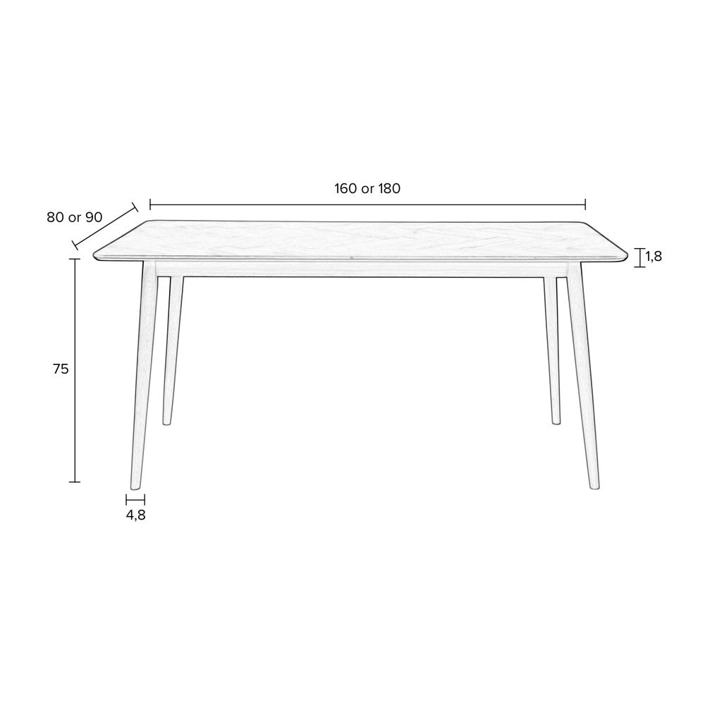 Table à manger en bois Drawer - Léger défaut