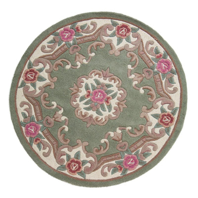 Tapis rond en laine Royal Aubusson Vert