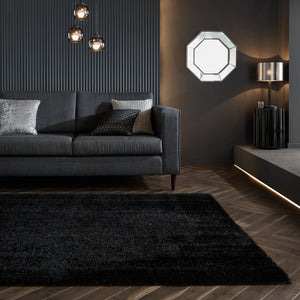 tapis reconditionne shaggy noir