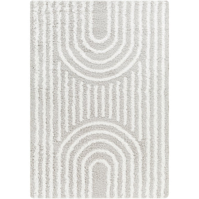 Tapis Shaggy Scandinave Blanc/Gris Sochi