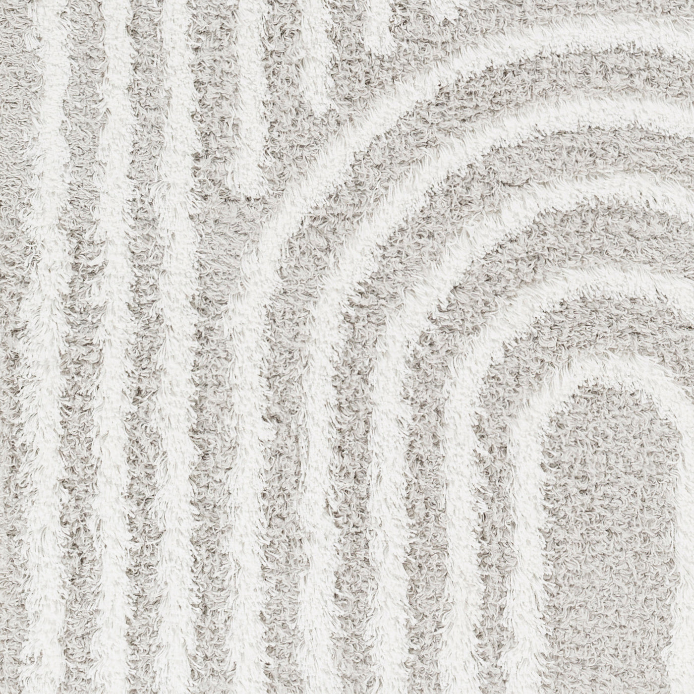 Tapis Shaggy Scandinave Blanc/Gris Sochi