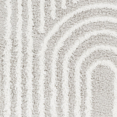 Tapis Shaggy Scandinave Blanc/Gris Sochi