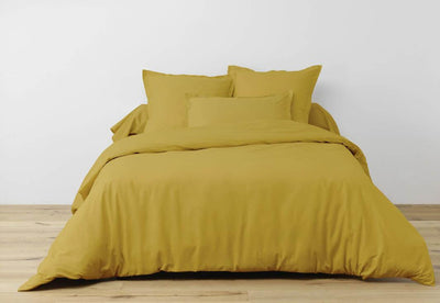 Drap housse jaune 160x200cm 100% coton