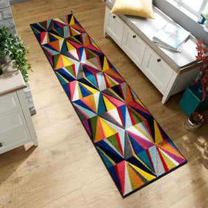 Tapis de couloir géometrique pas cher